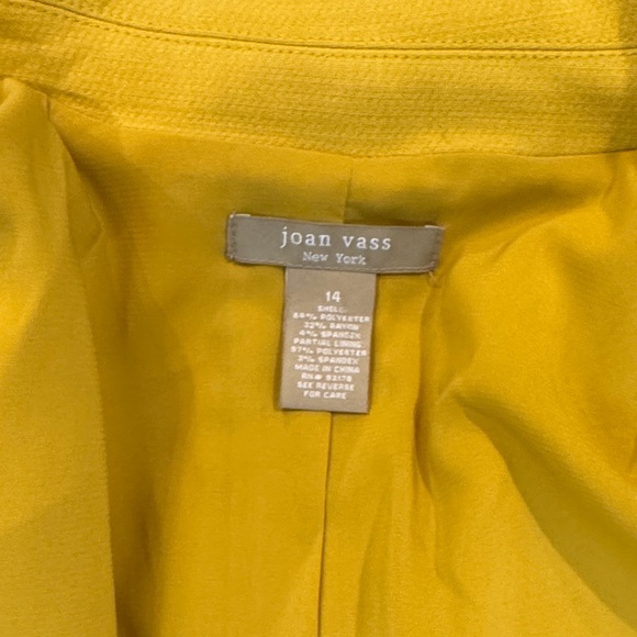 Joan Vass Vibrant Yellow Blazer - Picture 6 of 6
